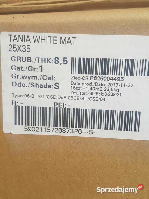 Okazja! Płytki Cersanit Tania White Mat 25x35 – 70m2 50kart