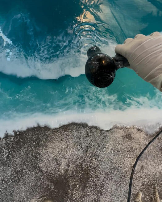 Oceaniczne łazienki, panele z żywicy