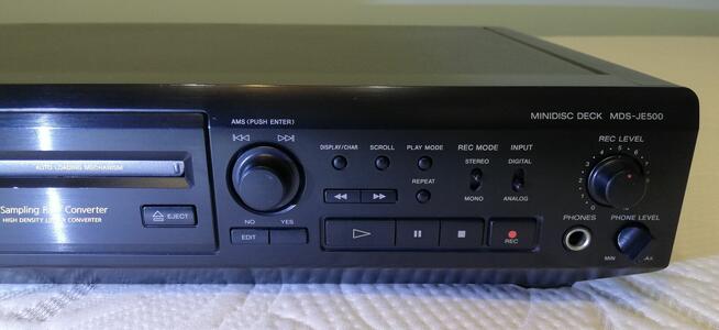Minidisc SONY MDS-JE500 + wiele dodatków