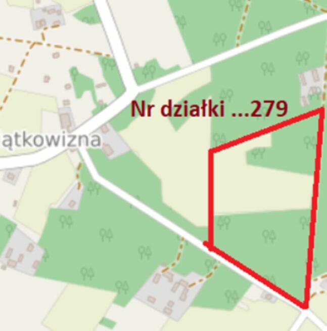Działka rolno-leśna w Piątkowiźnie nr ...279