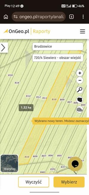 Działka rolna inwestycyjna na sprzedaż Brudzowice