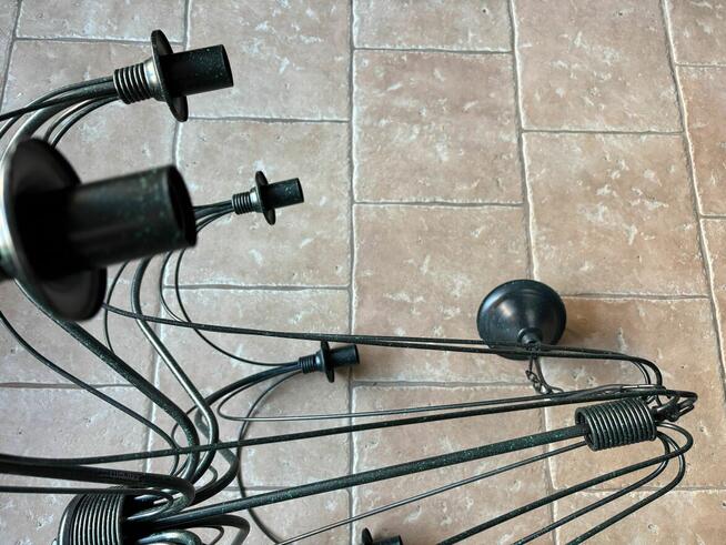 Lampa / Żyrandol wiszący czarny w stylu Rustykalnym