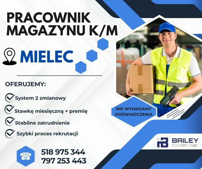 Pracownik magazynu k/m