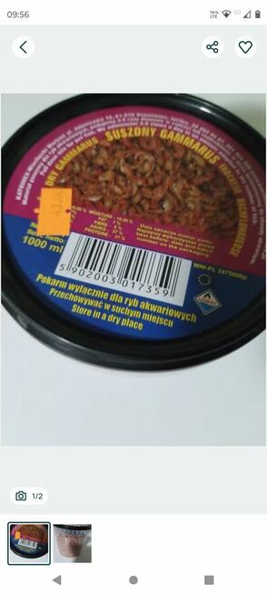 Sprzedam opakowanie Gammarus suszony