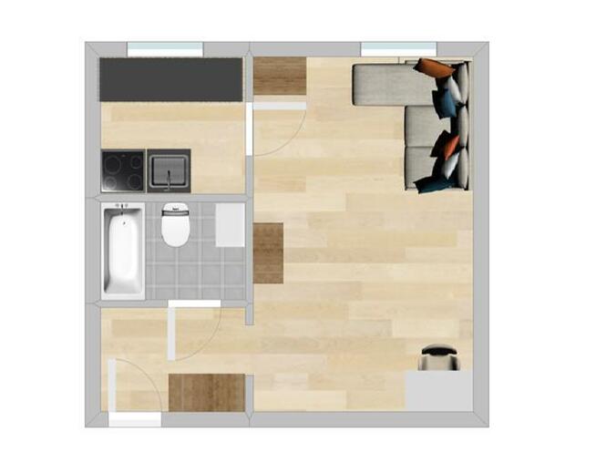 Dąbrowskiego 64, Dąbrowa, funkcjonalna kawalerka