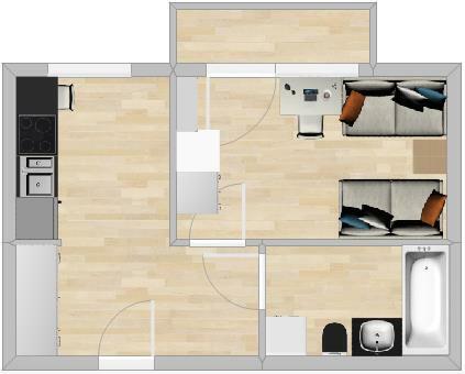 Daliowa 2, kawalerka z balkonem, 33 m², Podgórze