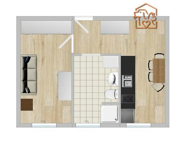 Wynajmę kawalerkę przy ulicy De Gaulle'a 8!