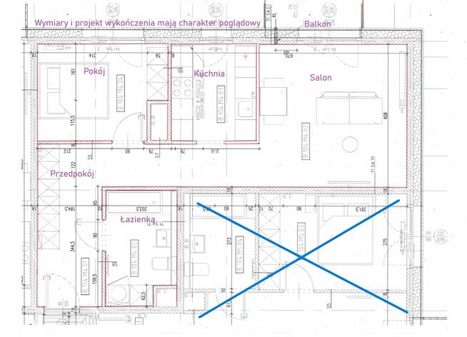 Apartament 2-pok.,osobna kuchnia-stan bardzo dobry