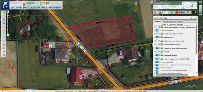 Działka budowlana Ochaby Wielkie gm. Skoczów, Kameralna