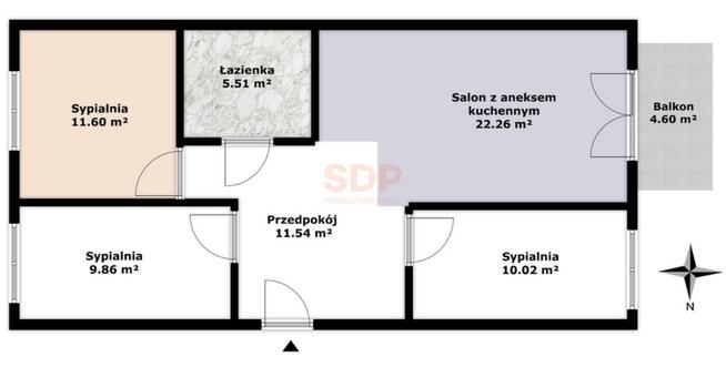 Mieszkanie Zabrodzie gm. Kąty Wrocławskie, Zabrodzka