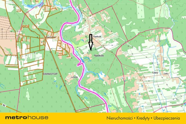 Działka leśna w Nadkole – w pobliżu rzeka Liwiec