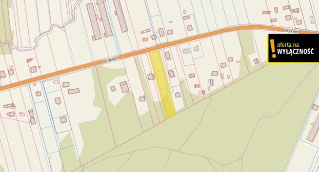 Działka budowlana Tumlin-Podgród gm. Miedziana Góra,