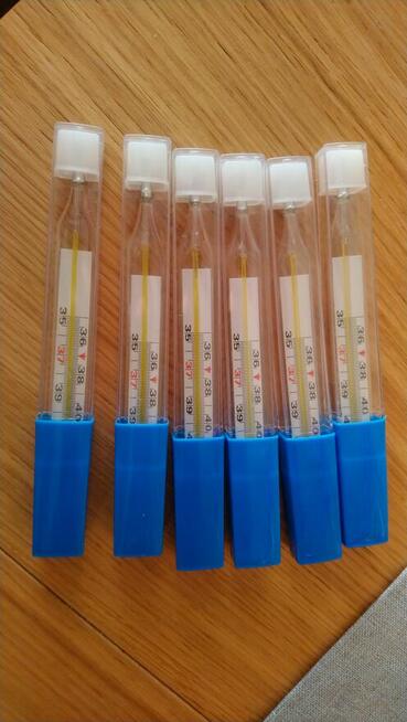 Termometr pod pachę szklany starego typu