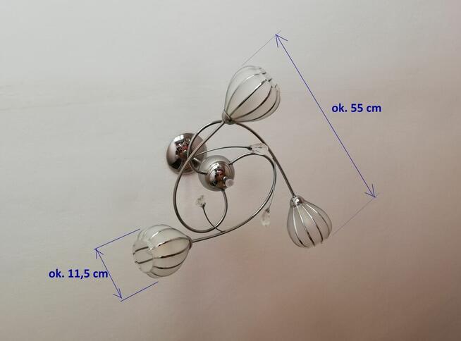 Żyrandol chrom z kryształkami