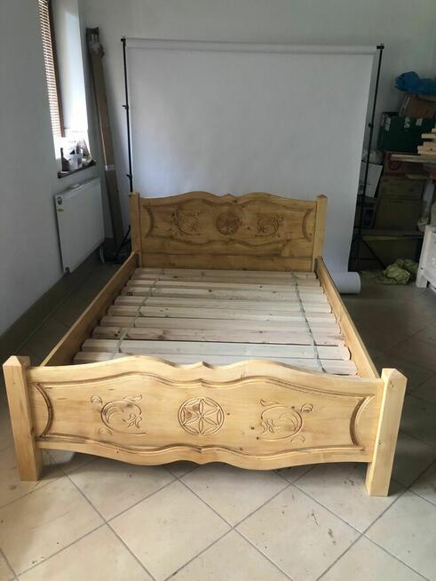 Łóżko drewniane góralskie