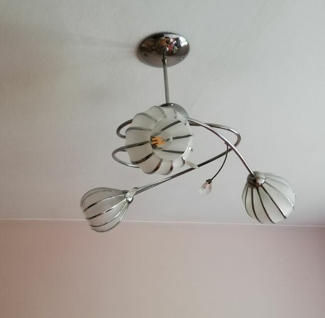 Żyrandol chrom z kryształkami