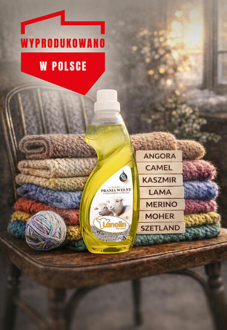 Płyn do prania wełny merino z lanoliną i nanosrebrem 1000ml