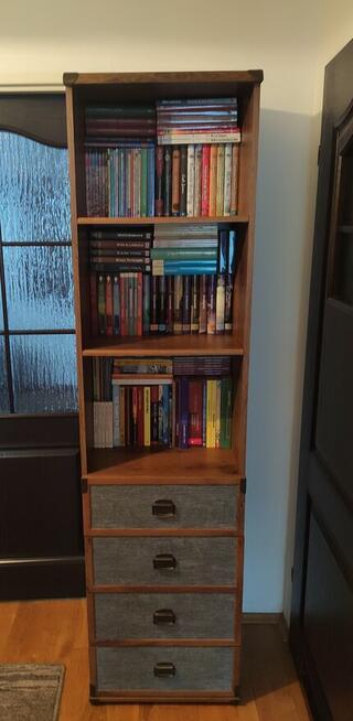Zestaw mebli do pokoju BRD, szafa, regał, słupek, półka