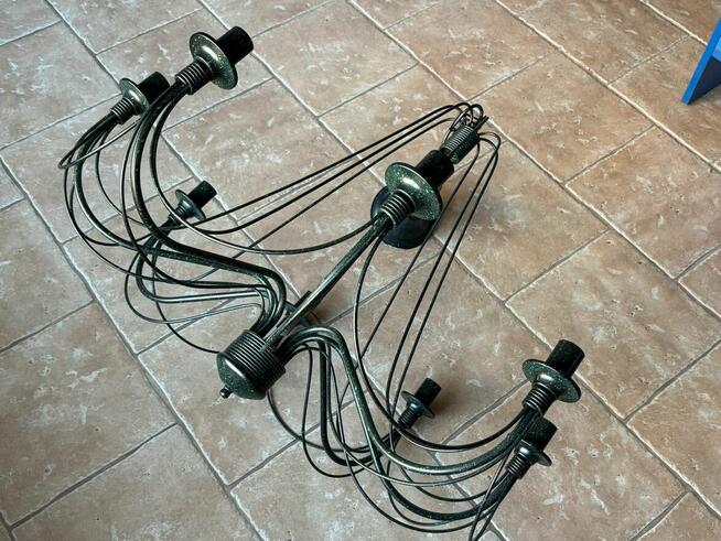 Lampa / Żyrandol wiszący czarny w stylu Rustykalnym