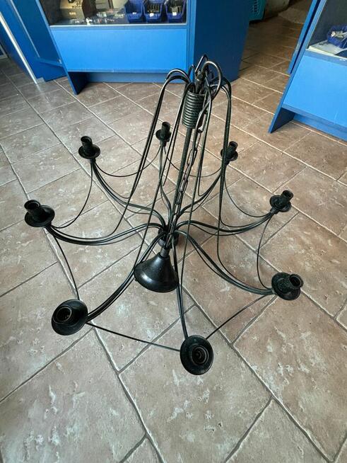 Lampa / Żyrandol wiszący czarny w stylu Rustykalnym