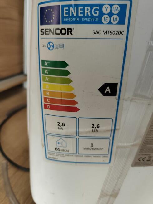 Klimatyzacja Sencor przenośny model SAC MT9020C Typ EUE2.