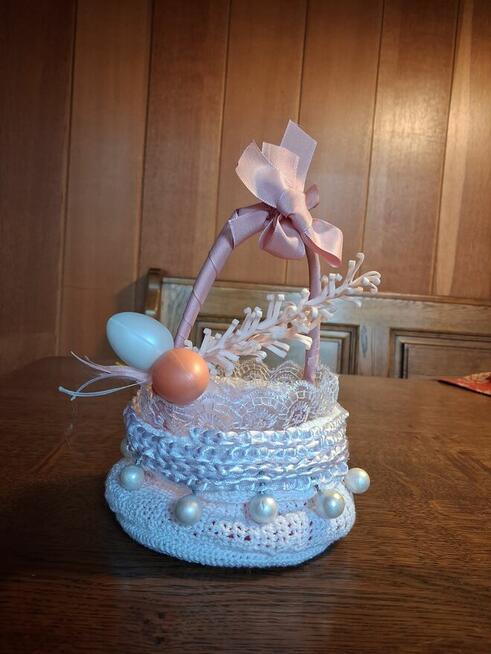 Koszyk wielkanocny handmade 22x 10 x 12 cm