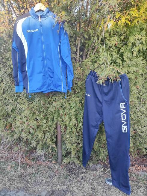 Dres Sportowy Givova niebieski bluza Kurtka spodnie Campione