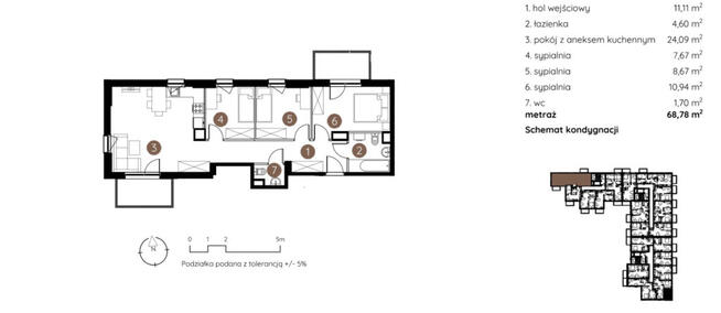 Mieszkanie 4 pokojowe w nowej inwestycji Wrotkowa