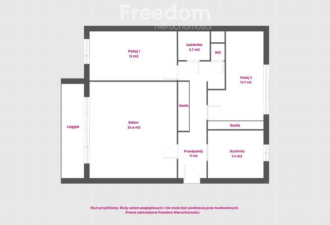 Trzypokojowe mieszkanie z balkonem na Os. Legionów