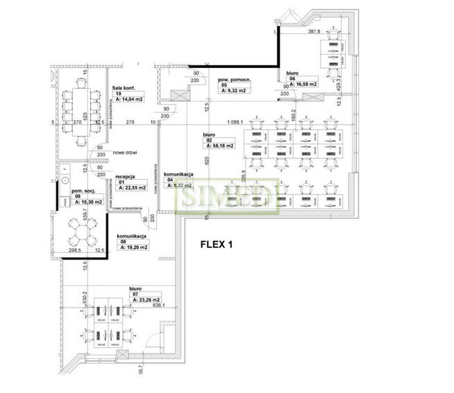 Profesjonalny biurowiec , recepcja , usługi Ochota