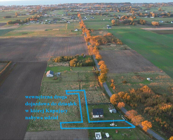 Działka budowlan pod Sarbinowem 3 km od morza