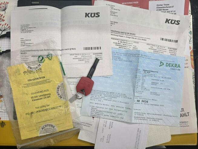 Kawasaki ZX ZX6R 636 2005 NINJA Raty Transport KAT A2 r6 cbr 600 gsxr