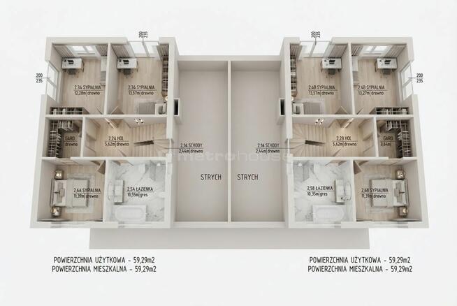 Nowoczesny bliźniak w Skrzeszewie (150 m²)