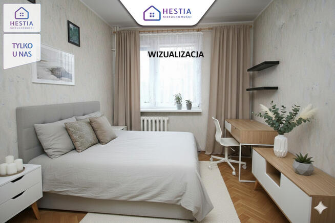 3 pokoje, balkon, miejsce parkingowe za szlabanem