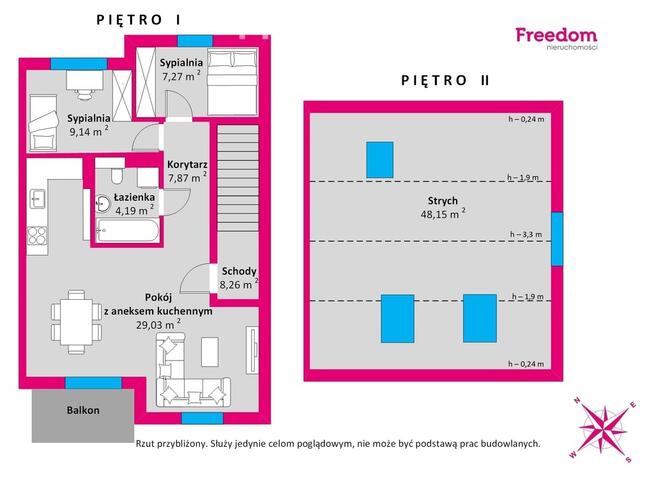 4 pokoje | balkon | 1 piętro | dobry standard