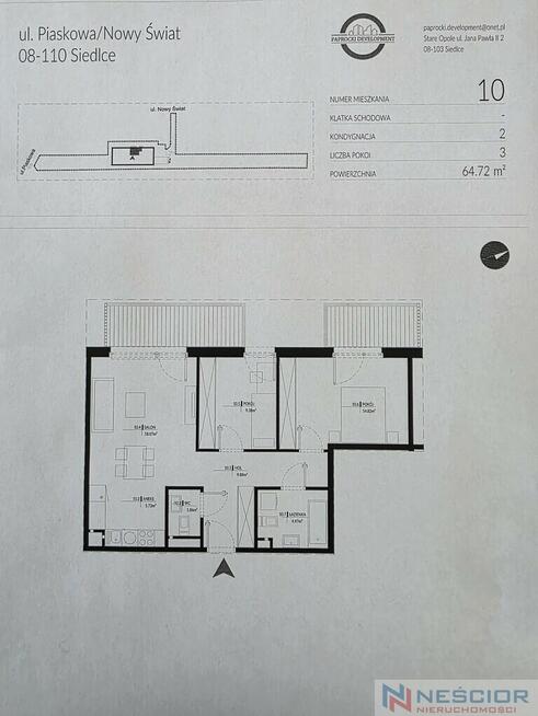 Nowa Inwestycja Mieszkanie 64.72m2 Nowy Świat