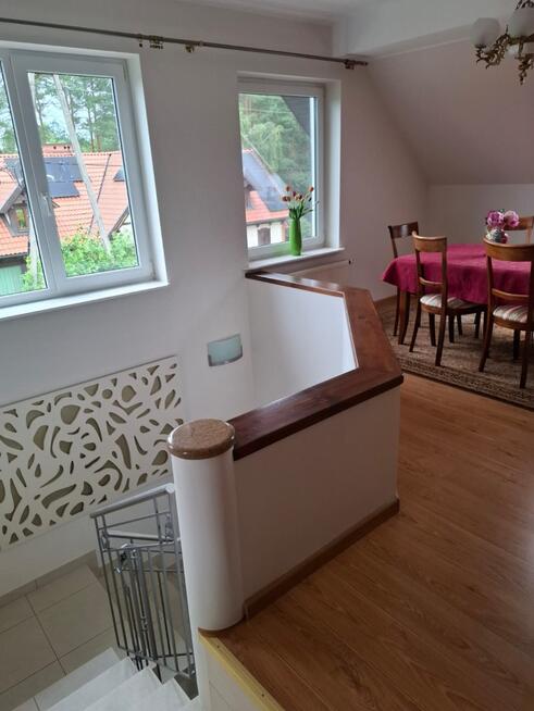 Dom dwurodzinny w Miodówku -jezioro las