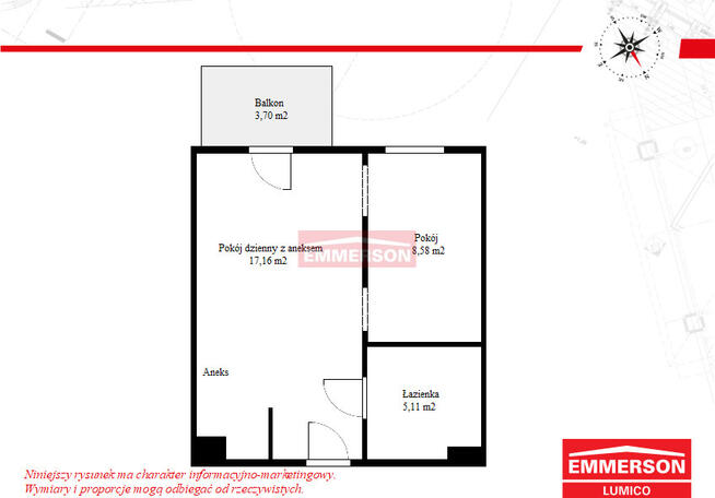 2 pokoje, Podgórze, Rondo Matecznego