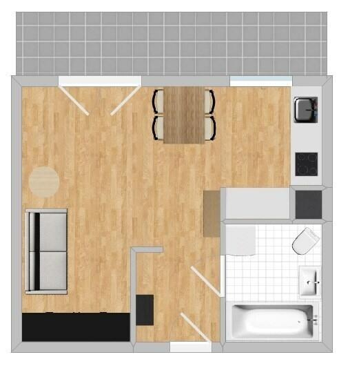 Leszczynowa 52B, kawalerka z balkonem+m.p.