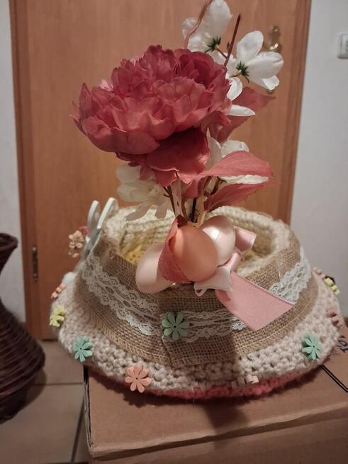 Koszyk wielkanocny, duży,handmade 27 x 10 x 22 cm