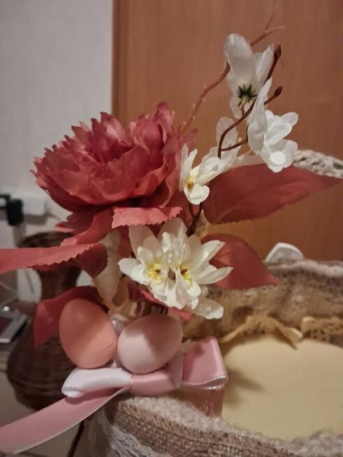 Koszyk wielkanocny, duży,handmade 27 x 10 x 22 cm