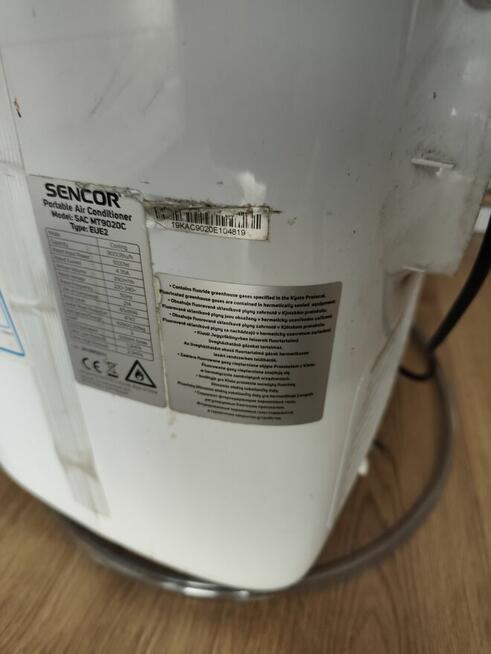 Klimatyzacja Sencor przenośny model SAC MT9020C Typ EUE2.