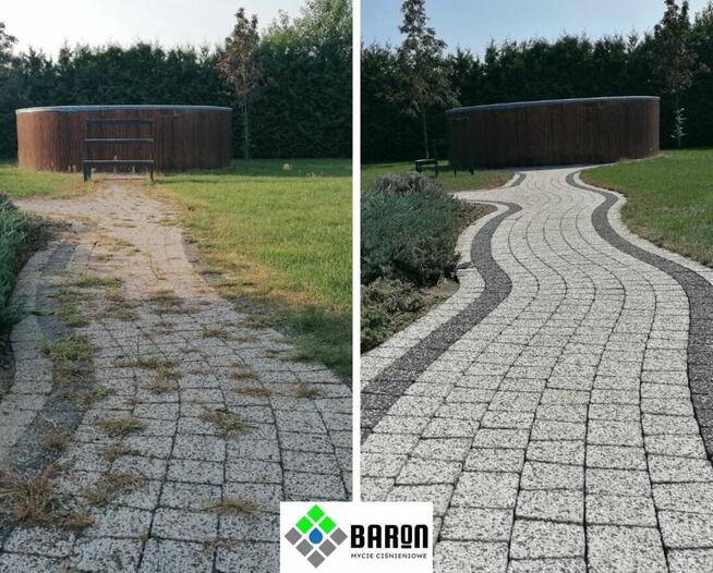 Mycie kostki brukowej, elewacji i dachów