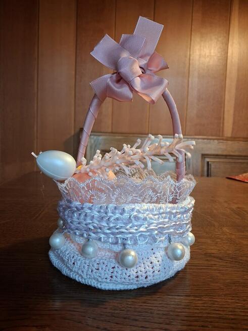 Koszyk wielkanocny handmade 22x 10 x 12 cm