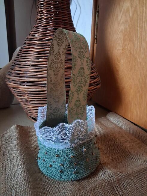 Koszyk wielkanocny, handmade 25 x 10 x 10 cm