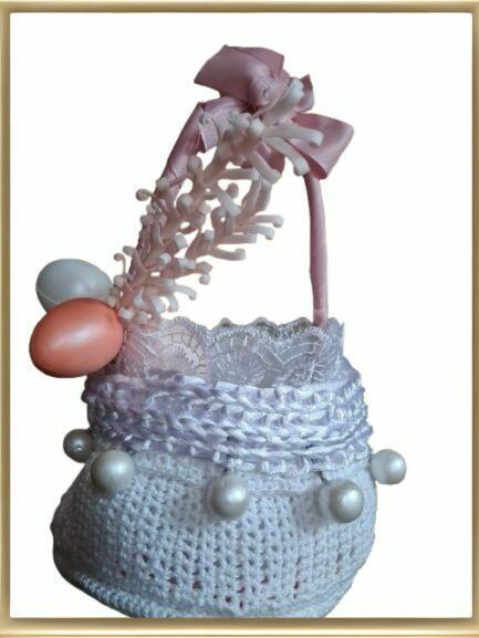 Koszyk wielkanocny handmade 22x 10 x 12 cm