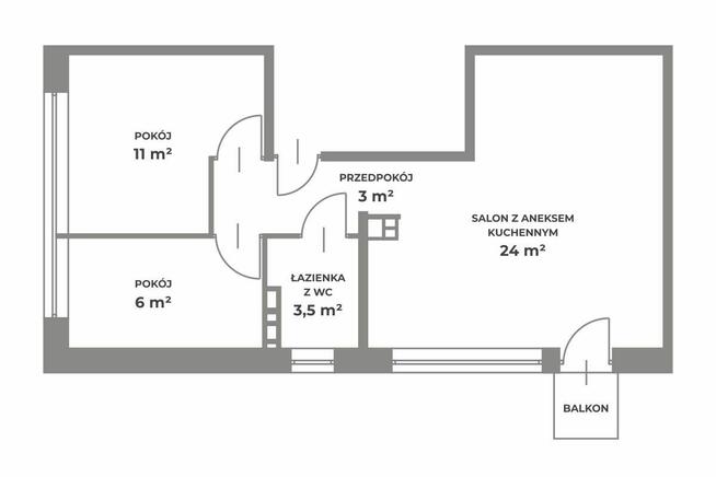 3 pokoje 48 m2 klimatyzacja, bezpośrednio Bielany dostępne