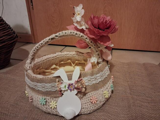 Koszyk wielkanocny, duży,handmade 27 x 10 x 22 cm