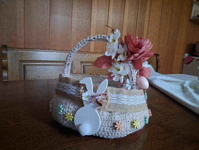 Koszyk wielkanocny, duży,handmade 27 x 10 x 22 cm