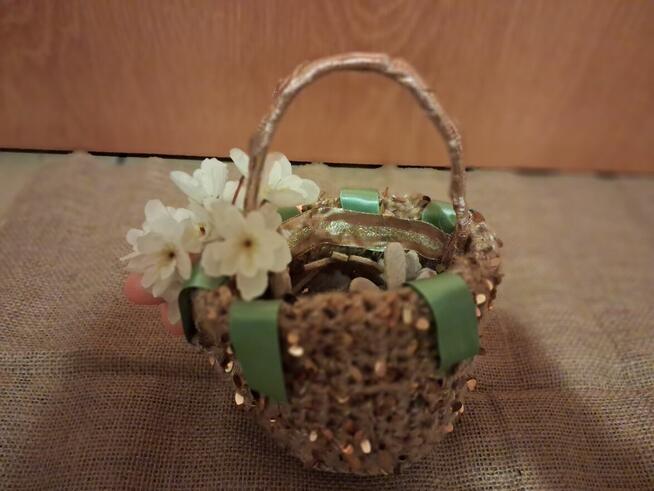 Koszyk wielkanocny handmade 22,5 x 12,5 x 12 cm